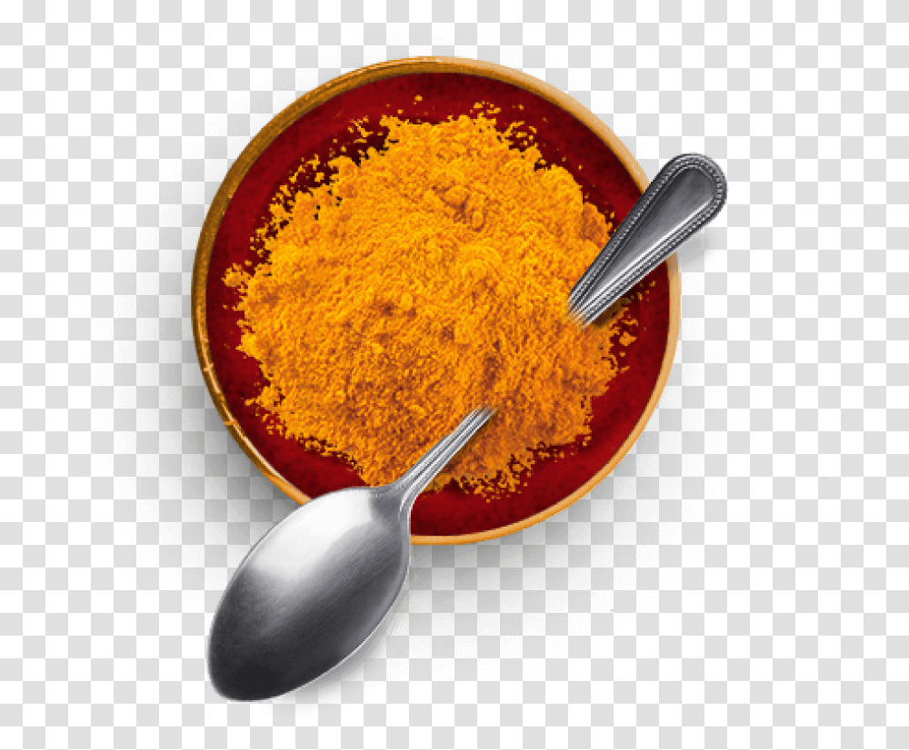 Turmeric Spice Hominy, Spoon, Cutlery, Bowl, Powder Transparent Png