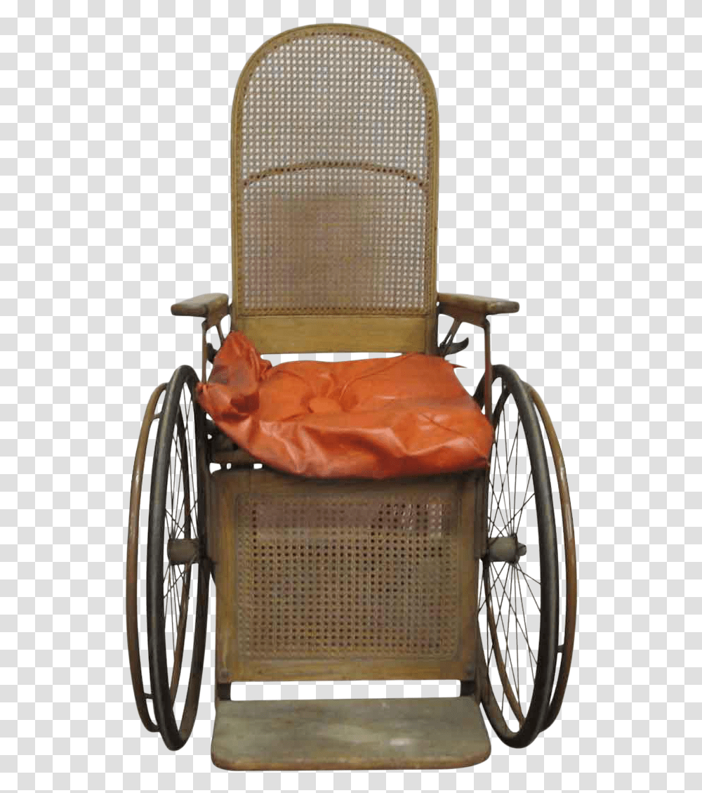 Turn Of The Century Wooden Wheelchair Wheelchair, Furniture Transparent Png