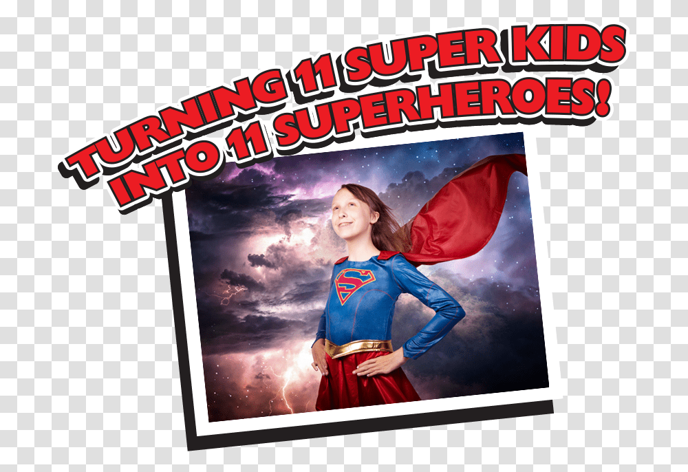 Turning 11 Super Kids Into 11 Super Heros Poster, Person, Monitor, Screen, Electronics Transparent Png