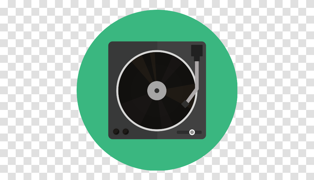 Turntable Icon Circle, Electronics, Stereo, Disk, Dvd Transparent Png