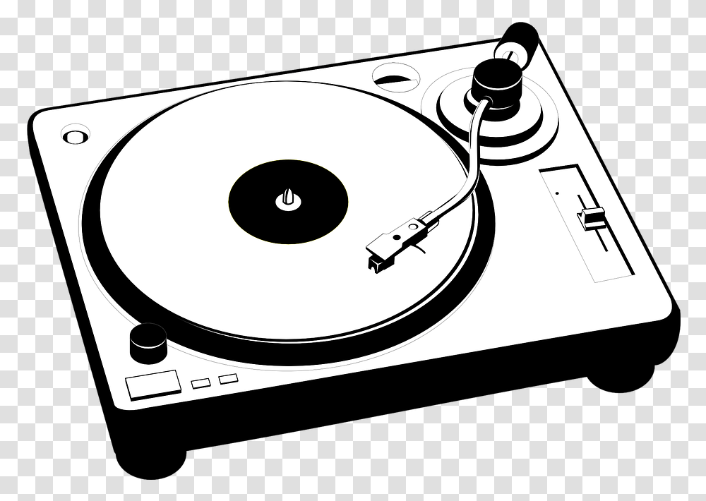 Turntable Vinyl Retro Music Spinning Needle Dj Turntable Clipart, Electronics, Cd Player, Amplifier, Cooktop Transparent Png