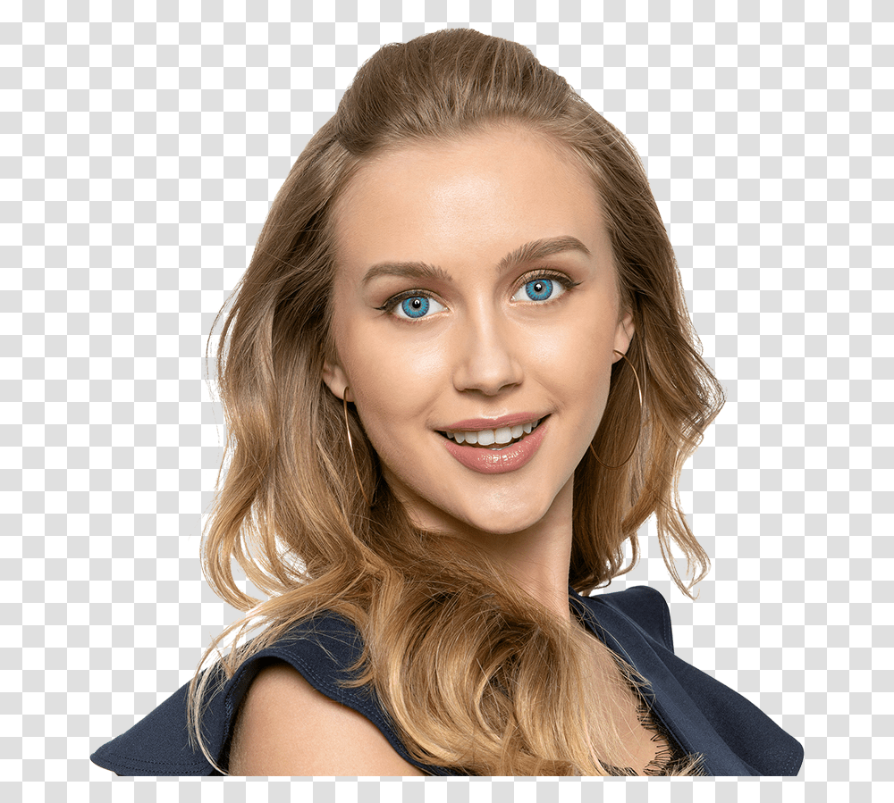 Turquoise Air Optix Colors, Face, Person, Female Transparent Png