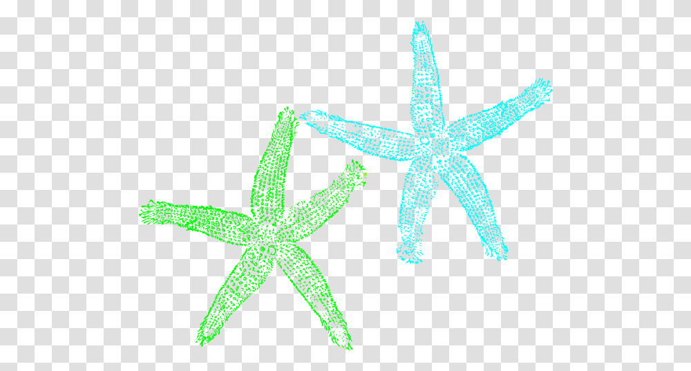 Turquoise And Lime Green Starfish Clip Art For Web, Invertebrate, Sea Life, Animal, Star Symbol Transparent Png