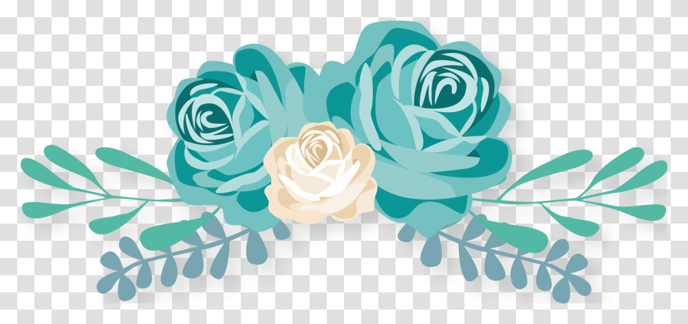 Turquoise Flower, Floral Design, Pattern Transparent Png