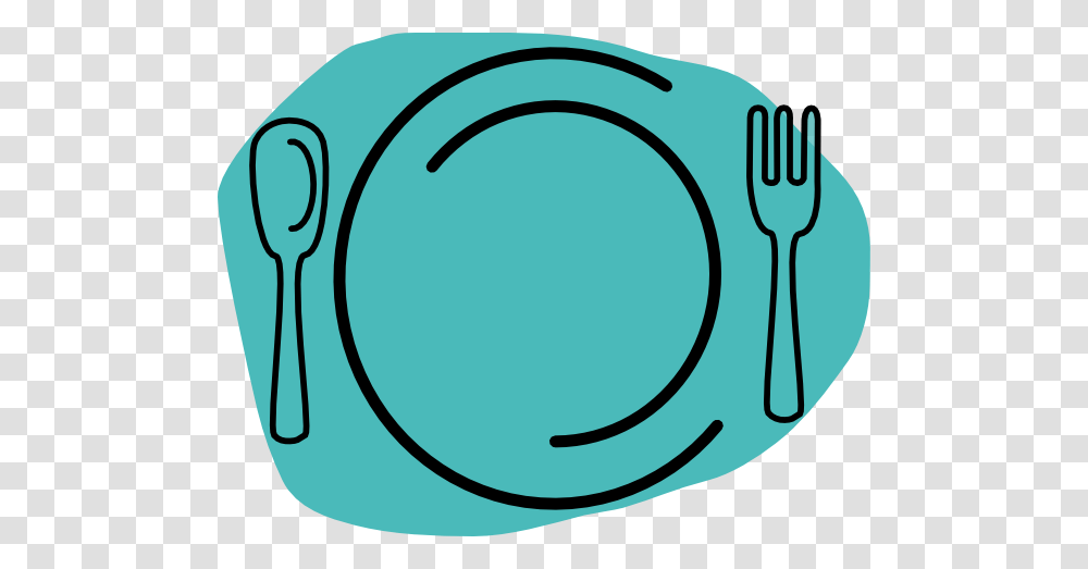 Turquoise Plate Clip Art, Fork, Cutlery Transparent Png