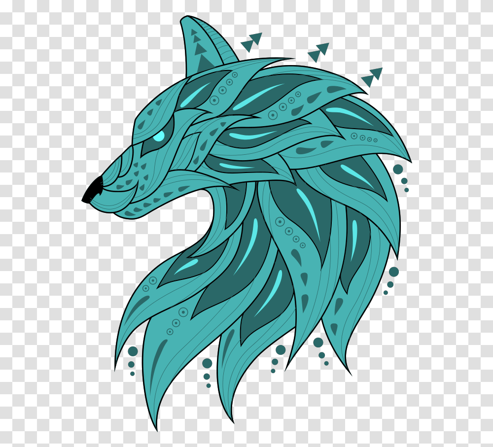 Turquoise Wolf Logo Yeil Logolar, Art, Graphics, Pattern, Sea Life Transparent Png