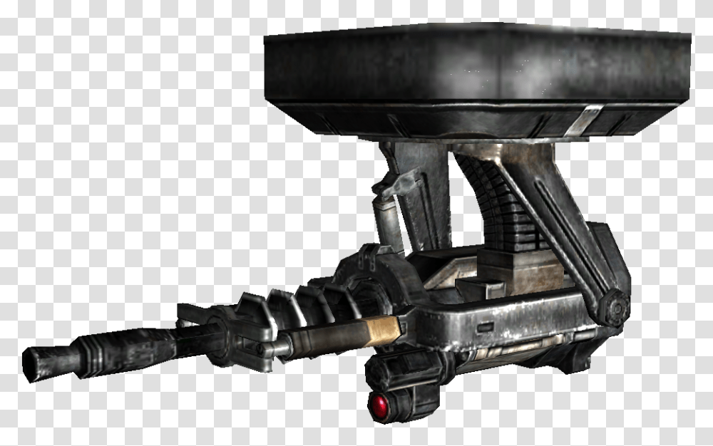 Turret Automated Turret Fallout Turret, Gun, Weapon, Weaponry, Machine Transparent Png