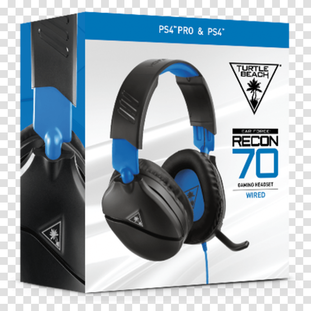 Turtle Beach Ear Force Recon 70 Wired Gaming Headset Turtle Beach Recon, Headphones, Electronics Transparent Png