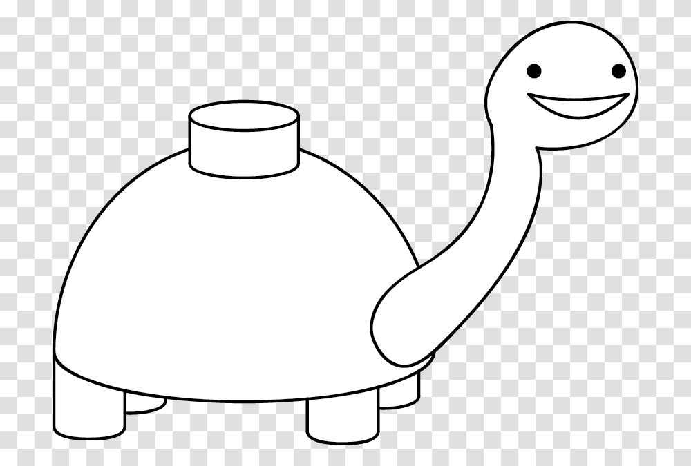 Turtle Black And White Vertebrate, Pottery, Teapot, Lamp, Silhouette Transparent Png