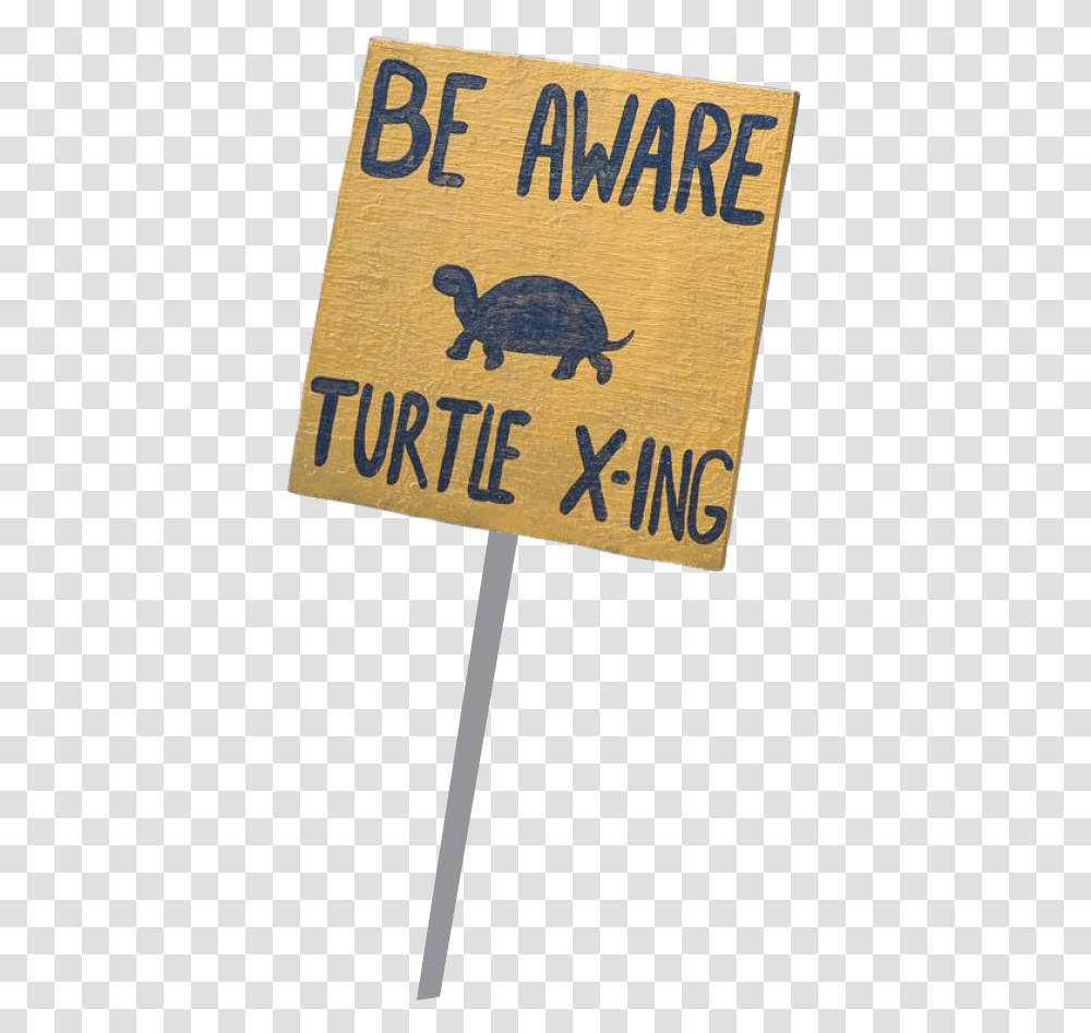 Turtle Crossing Sign Sign, Tortoise, Reptile, Sea Life, Animal Transparent Png