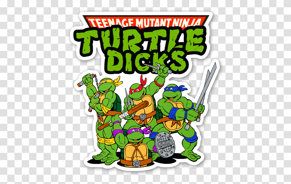 Turtle Dicks Teenage Mutant Turtle Dicks, Label, Text, Sticker, Graphics Transparent Png