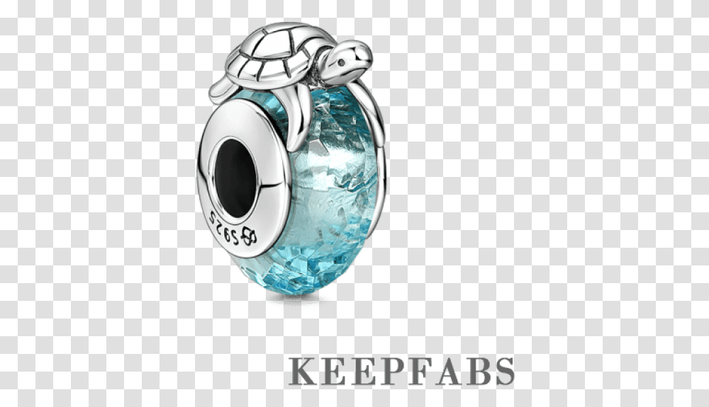 Turtle Ice Crystal Faceted Murano Glass Bead Silver Solid, Bottle, Shaker, Jar, Perfume Transparent Png