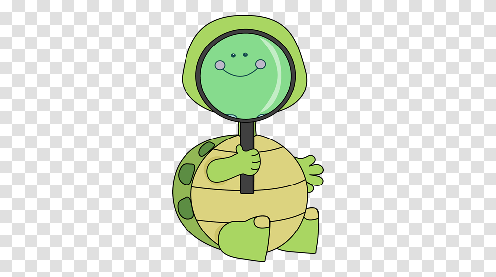 Turtle Looking Through Magnifying Glass Card Ideas, Rattle Transparent Png