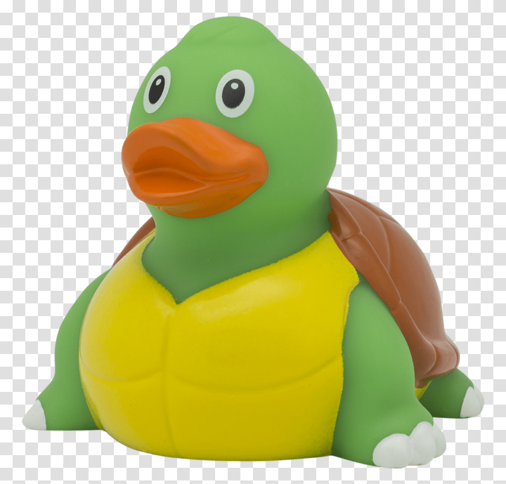 Turtle Rubber Duck By Lilalu Duck, Toy, Animal, Figurine, Reptile Transparent Png