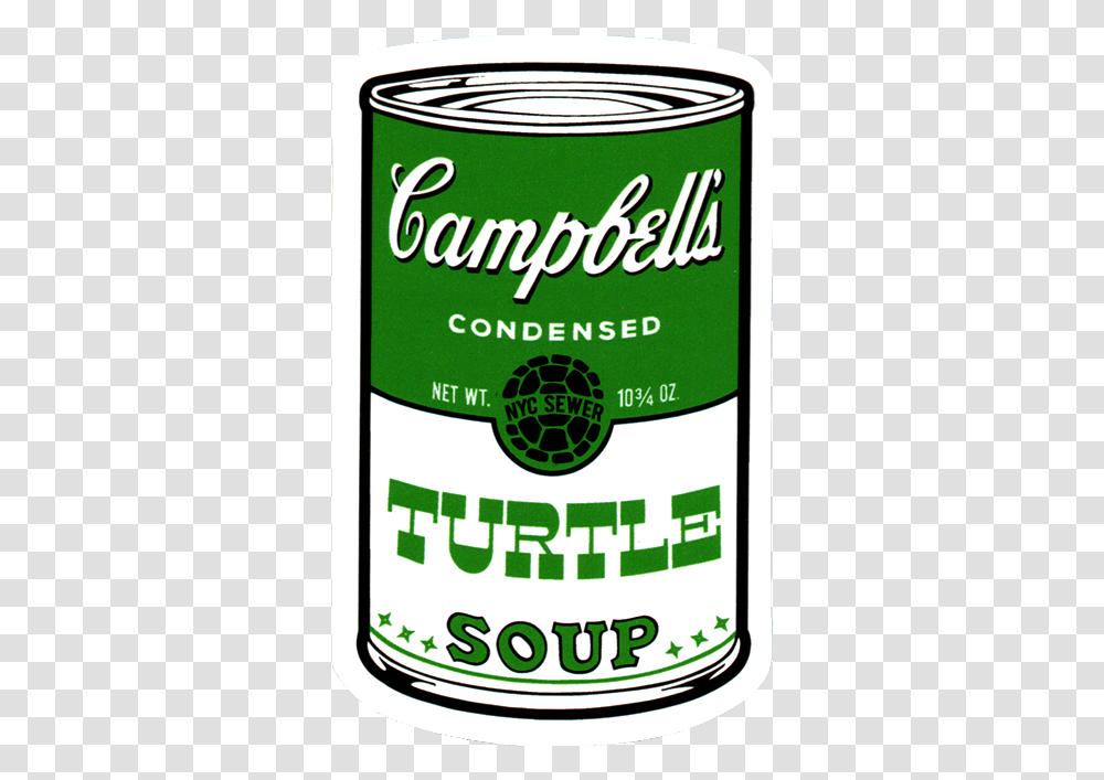 Turtle Soup Sticker Pop Art Andy Warhol, Tin, Can, Beverage, Drink Transparent Png