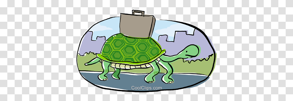 Turtle With A Briefcase Royalty Free Vector Clip Art Illustration, Tortoise, Reptile, Sea Life, Animal Transparent Png