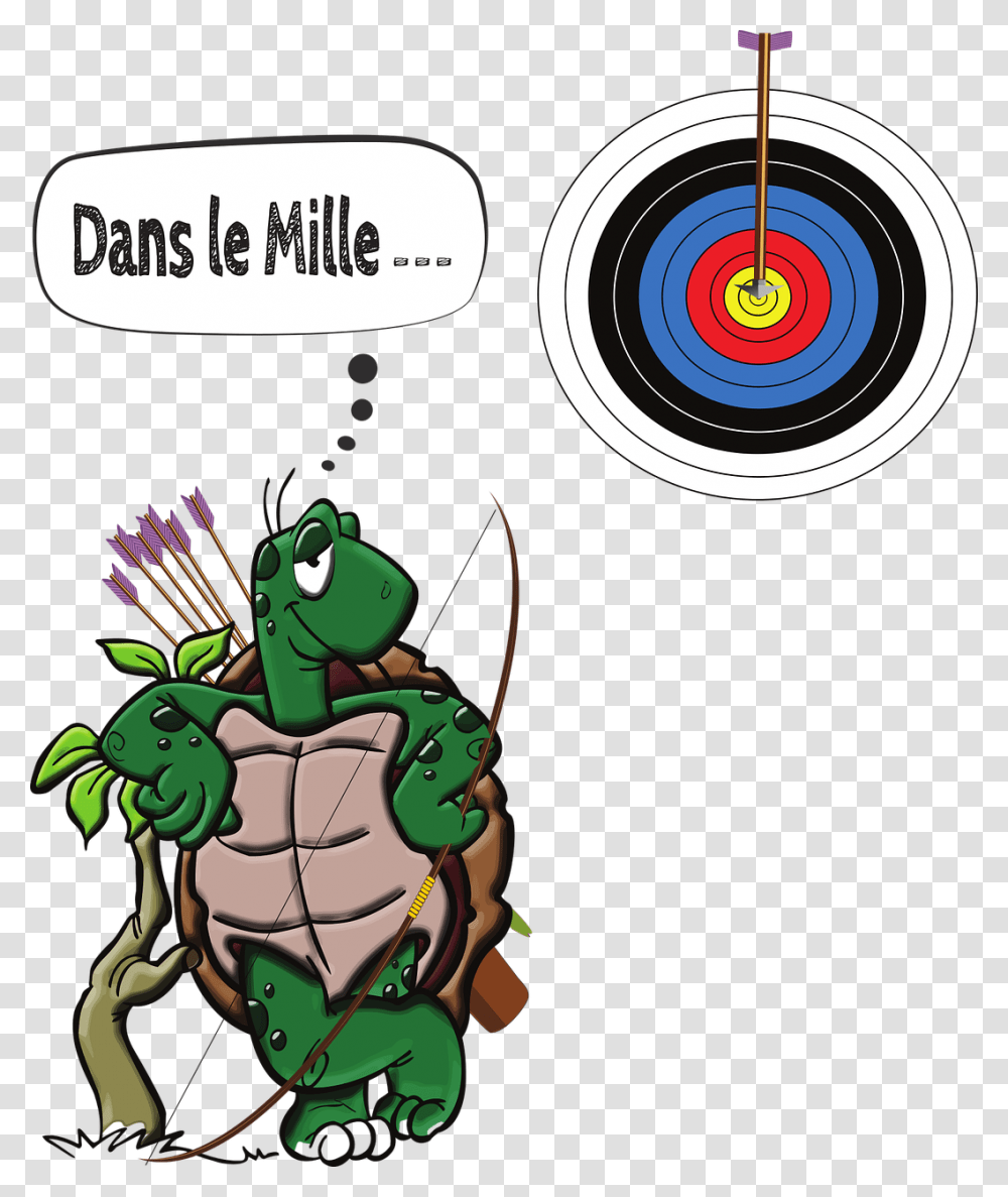 Turtle With Bow And Arrow, Sport, Sports, Archery Transparent Png