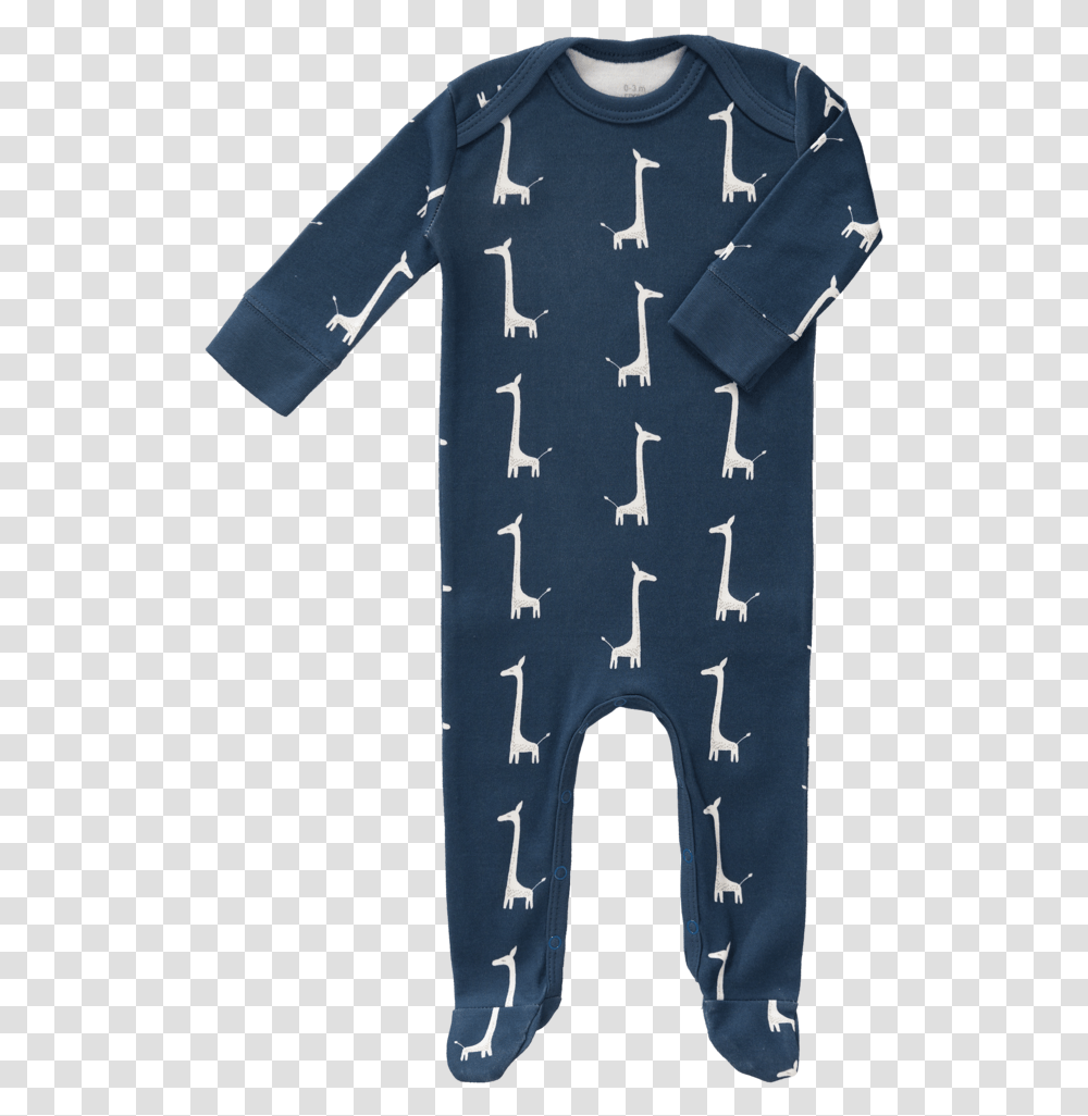 Tutina Con Piedini Giraffa Indigo Blue Fresk Pyjama, Apparel, Sleeve, Long Sleeve Transparent Png