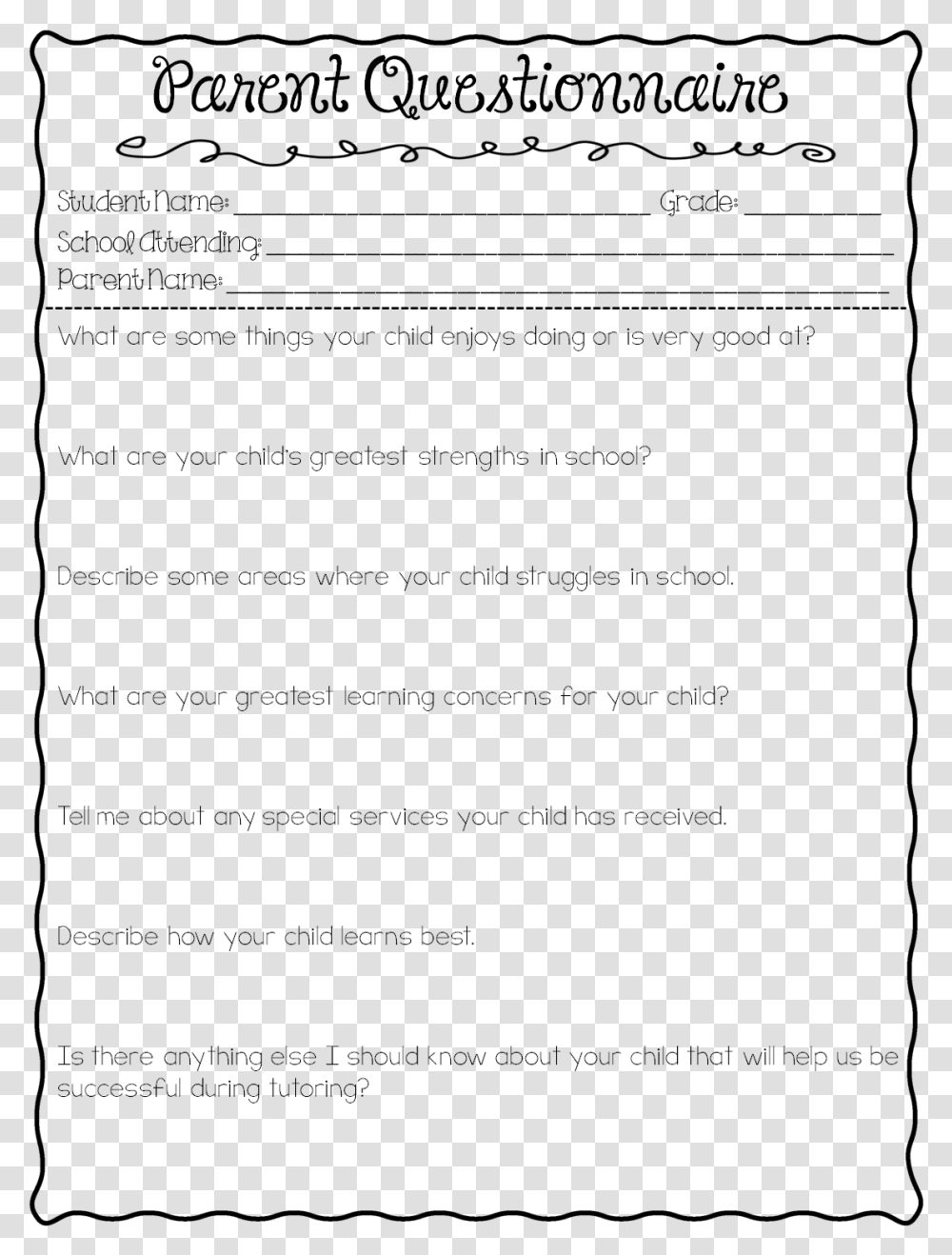 Tutoring Questionnaire For Parents, Gray, World Of Warcraft Transparent Png