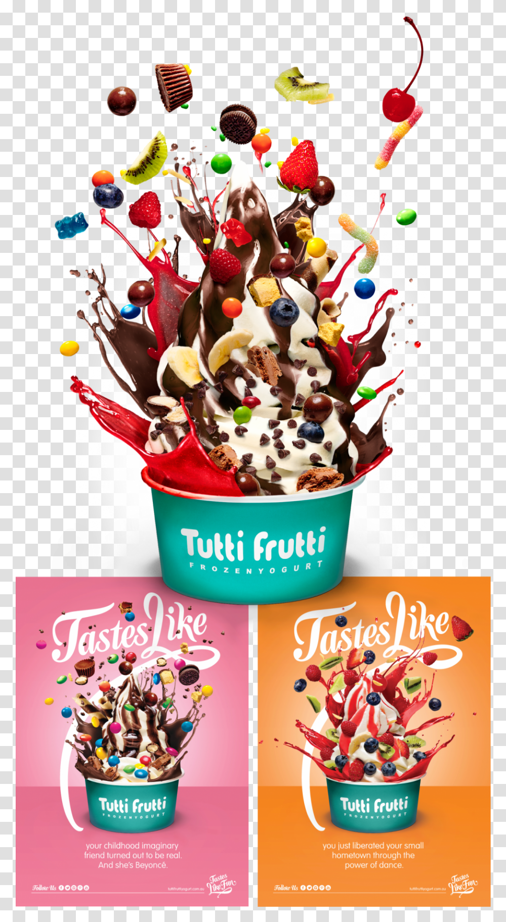 Tutti Frutti Tutti Frutti Frozen Yogurt Brisbane, Cream, Dessert, Food, Creme Transparent Png