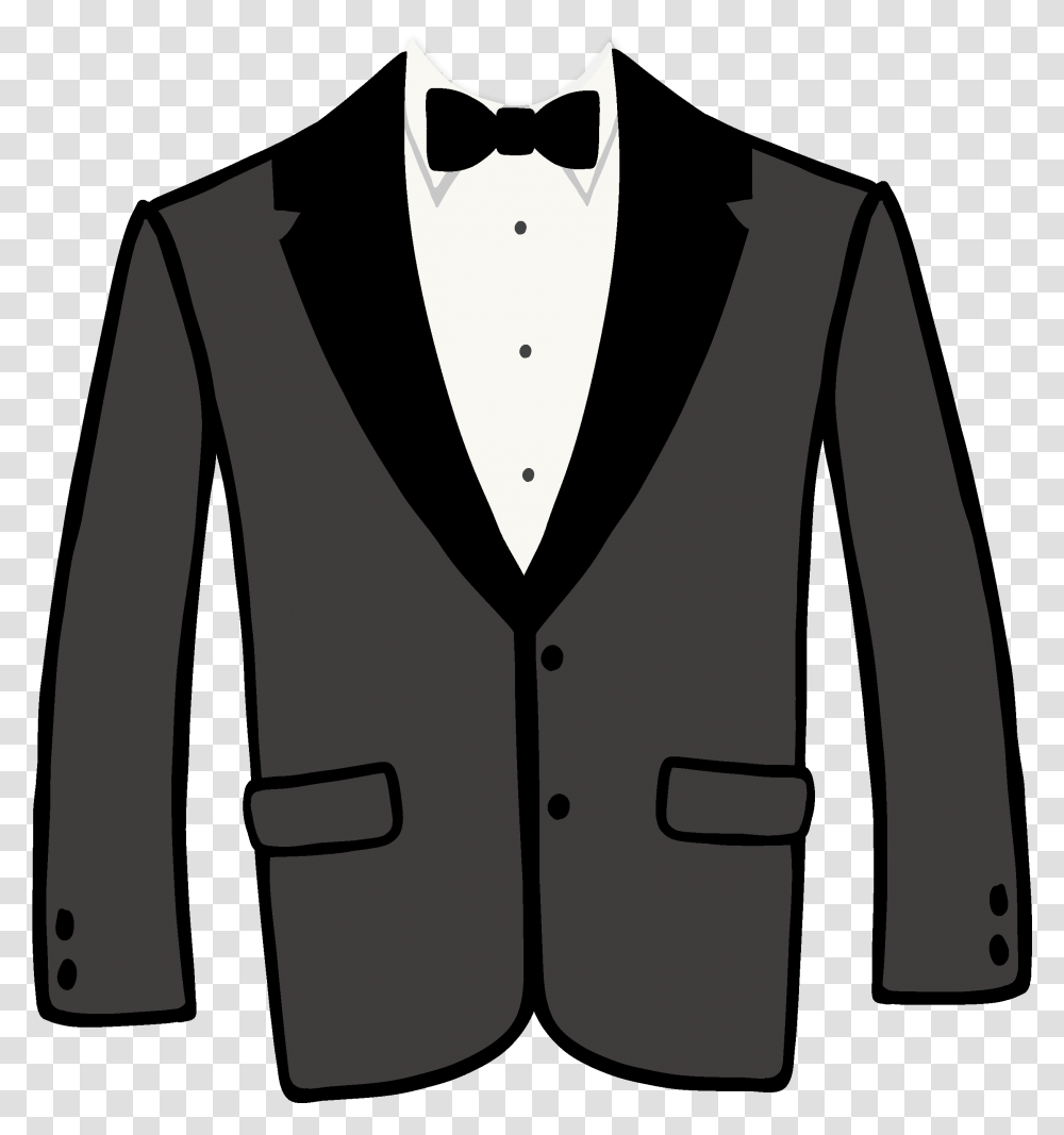 Tux Jacket Svg Cut File Tuxedo, Apparel, Suit, Overcoat Transparent Png