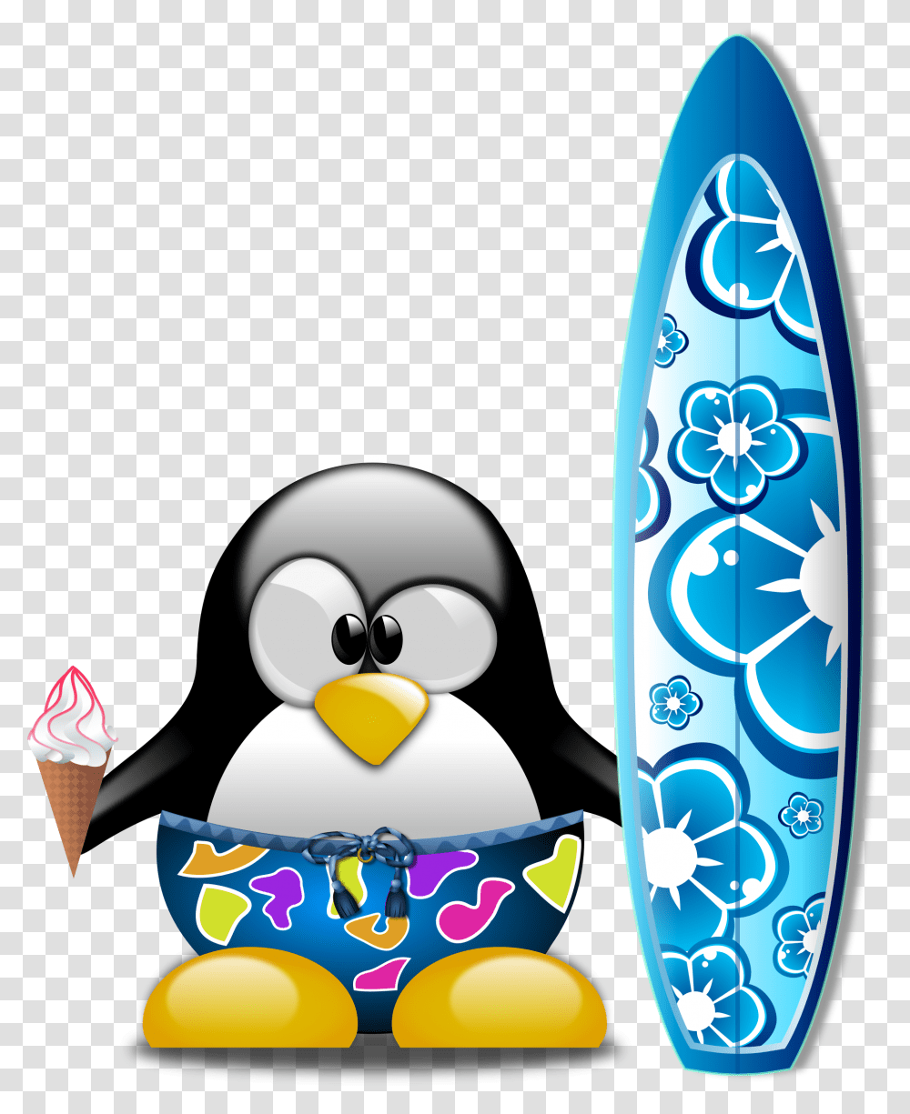 Tux The Surfer Icons, Sea, Outdoors, Water, Nature Transparent Png