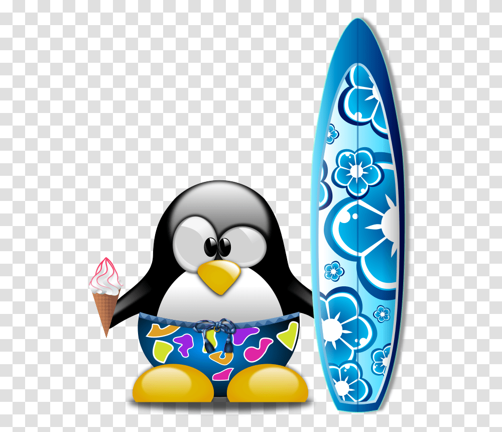 Tux The Surfer, Sea, Outdoors, Water, Nature Transparent Png