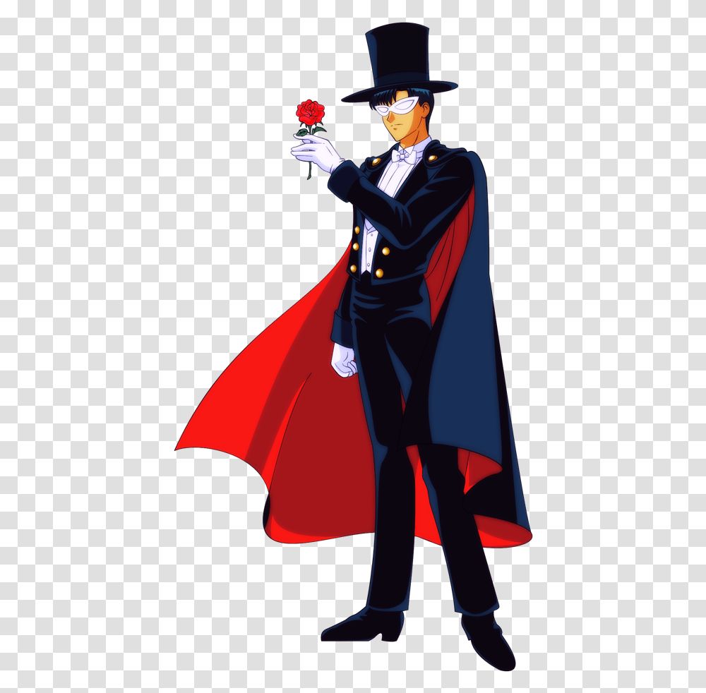 Tuxedo Mask Sailor Moon Sailor Moon Tuxedo Mask, Performer, Person, Hat Transparent Png