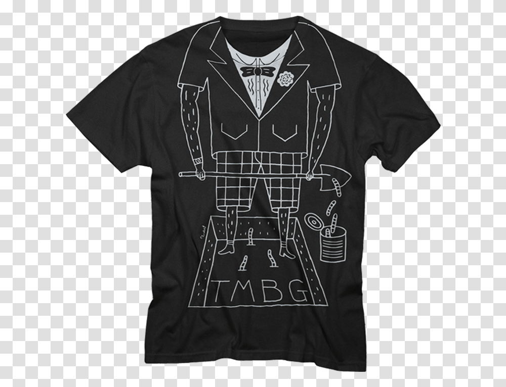 Tuxedo On Black Monochrome, Apparel, Shirt, T-Shirt Transparent Png