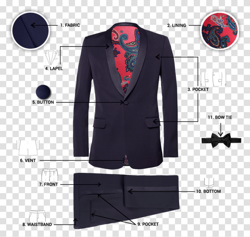 Tuxedo Tuxedo, Clothing, Apparel, Suit, Overcoat Transparent Png