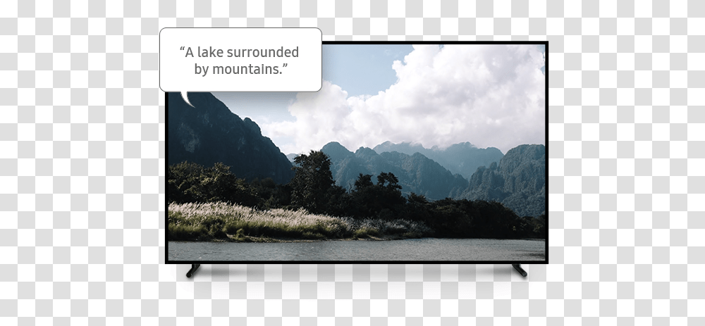 Tv Accessibility Voice Guide Audio Description Samsung Uk Led Tv Front View, Nature, Outdoors, Mountain, Mountain Range Transparent Png