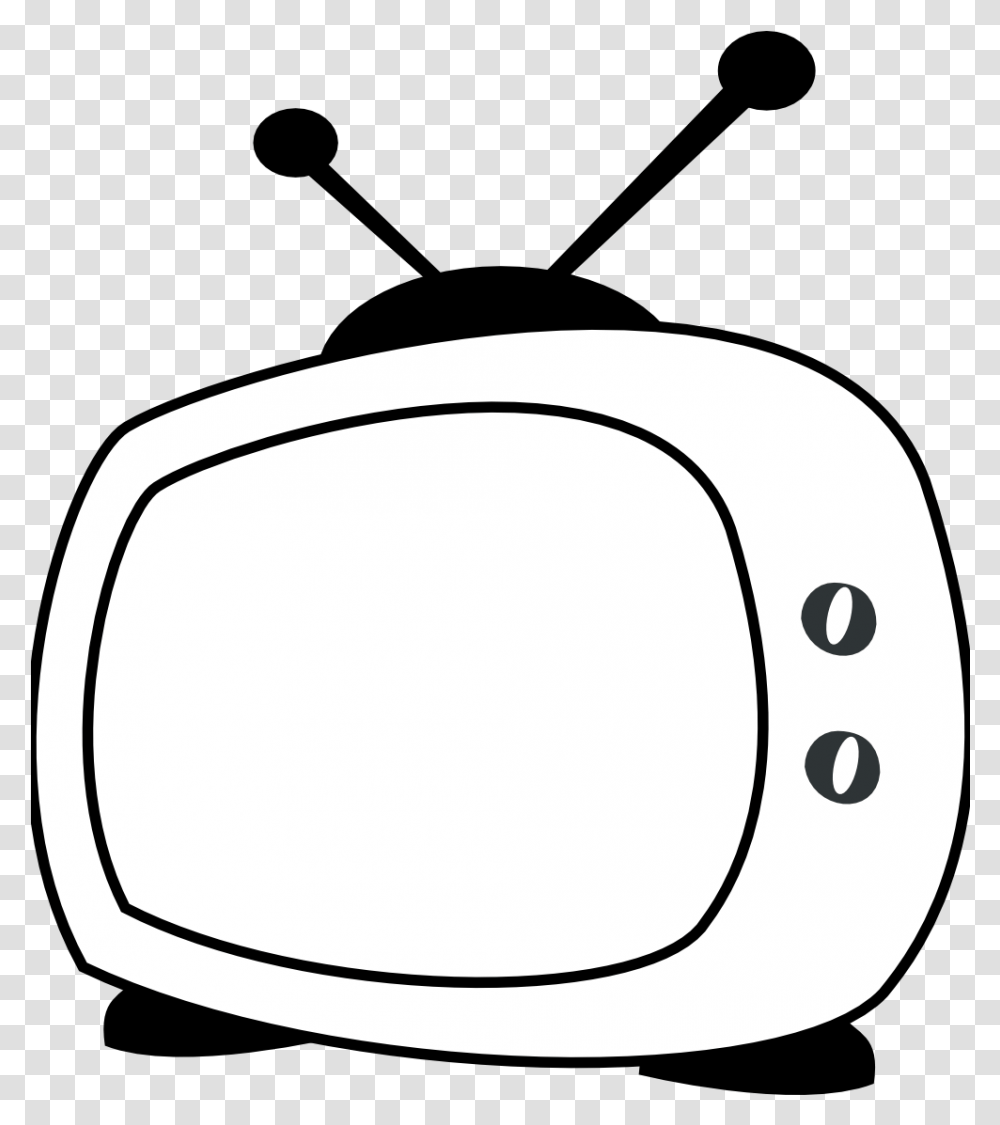 Tv Black White Line Art 999px 68 Empty, Screen, Electronics, Monitor, Display Transparent Png