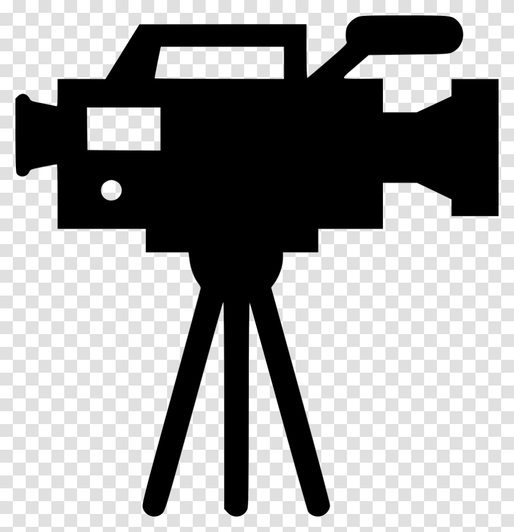 Tv Camera Background Film Camera, Stencil, Silhouette, Gun Transparent Png