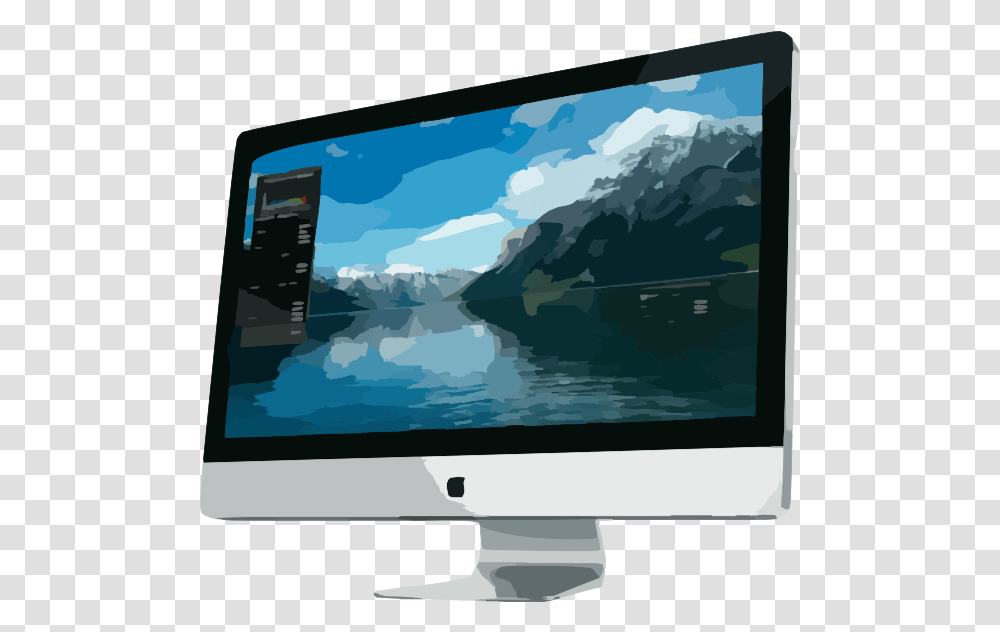 Tv Clip Art Vector Clip Art Online Royalty Apple Imac 27, Monitor, Screen, Electronics, Display Transparent Png