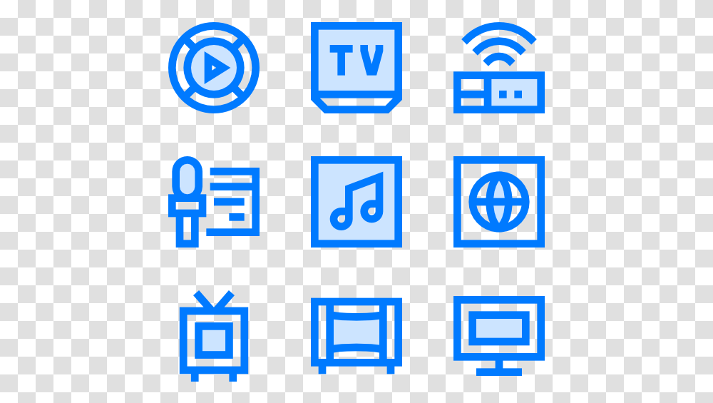 Tv E Mail Vector Icon Blue, First Aid, Pac Man Transparent Png