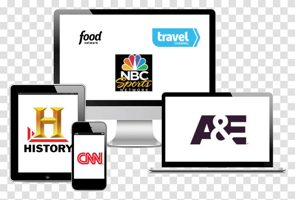 Tv Everywhere Ad With Channels Digital Devices, Computer, Electronics, Label Transparent Png