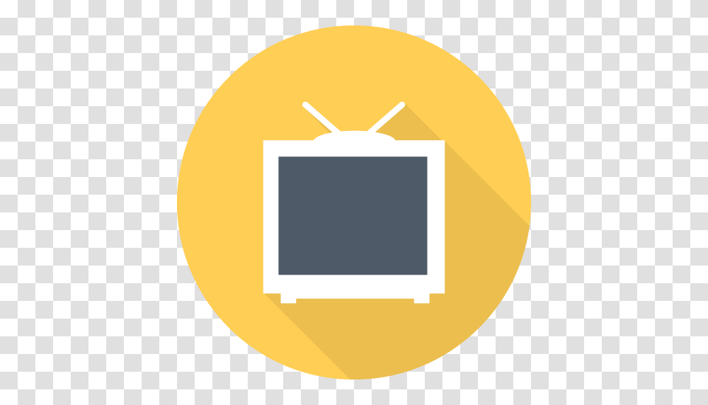 Tv Icon Free Of Free Flat Multimedia Icons, Label, Sky, Outdoors Transparent Png