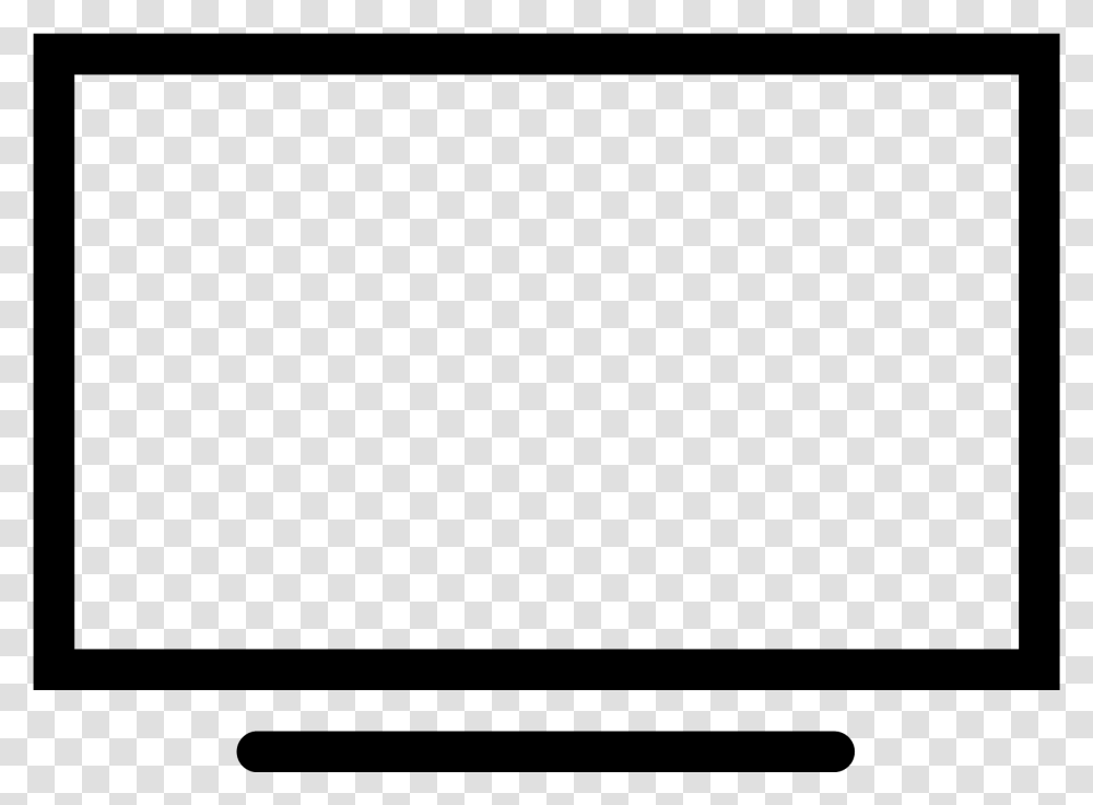 Tv Icon Rectangular Thick Line Sharp On All Four Tv Screen Tv Icon, Gray, World Of Warcraft Transparent Png