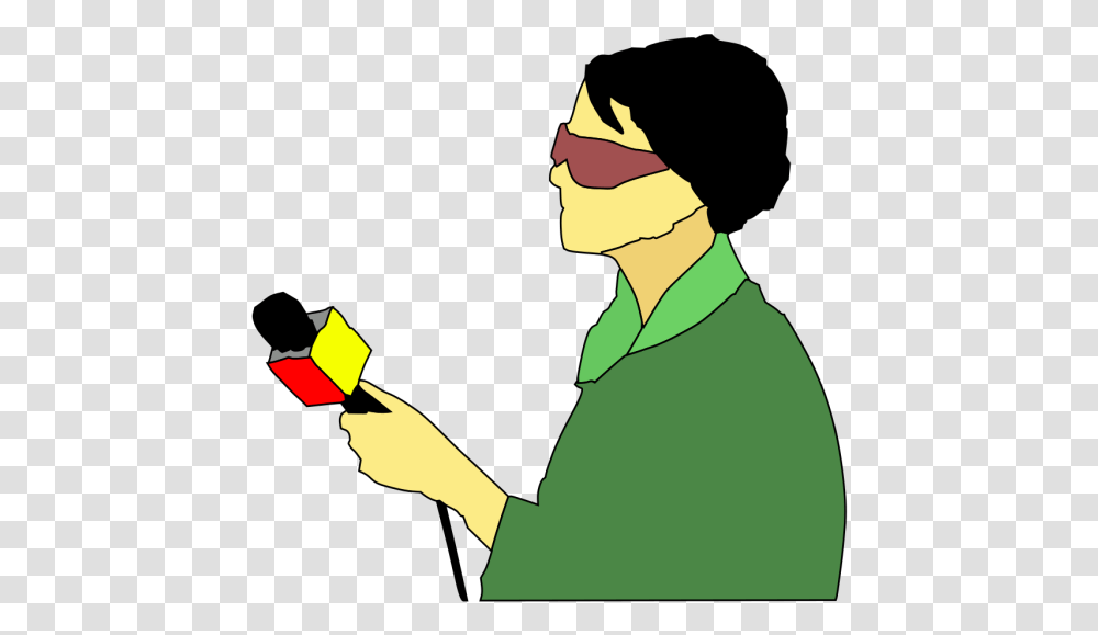 Tv News Reporter Svg Clip Art For Web Download Clip News Reporter Cartonn, Person, Clothing, Accessories, Goggles Transparent Png
