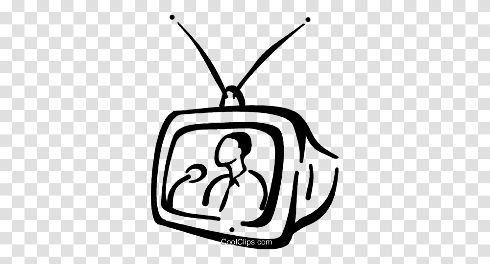 Tv Reporter Royalty Free Vector Clip Art Illustration, Pendant, Cowbell, Stencil Transparent Png