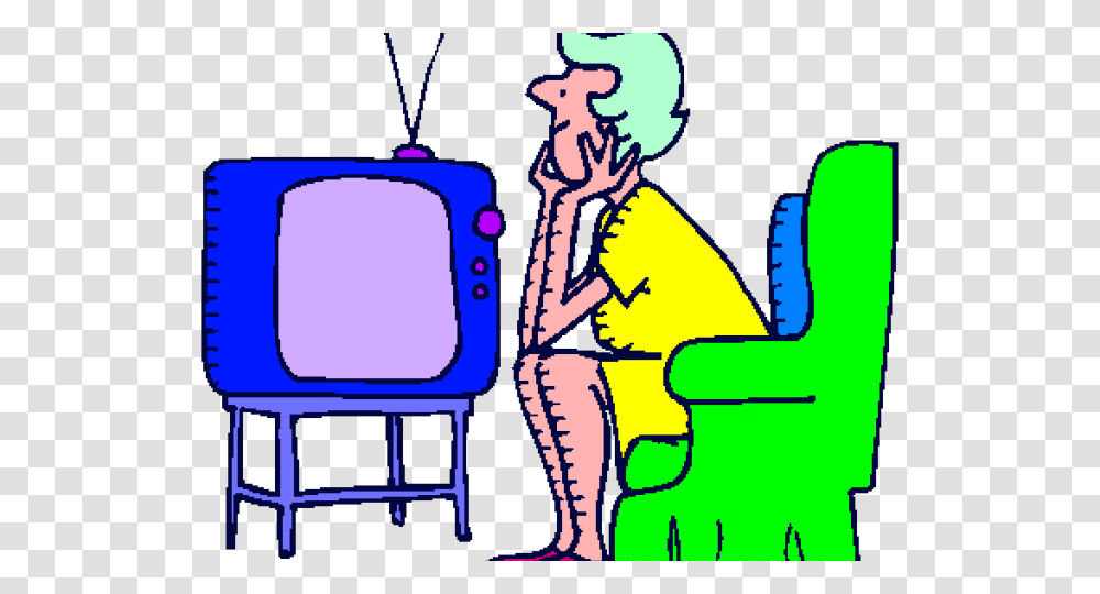Tv Shows Clipart Tv Advertisement Woman Watching Tv Cartoon, Monitor, Screen, Electronics, LCD Screen Transparent Png