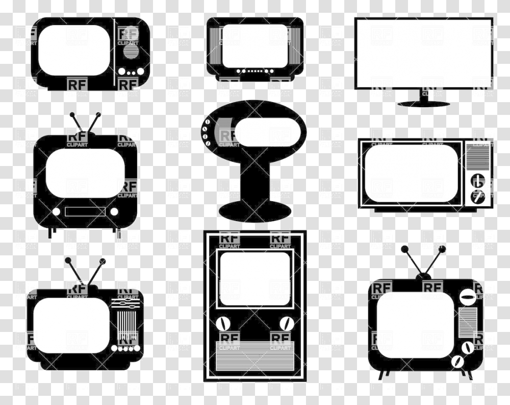 Tv Silhouettes Of Retro And Modern Sets Vector Image Modern Tv Vector, Electronics, Screen, Monitor, Diagram Transparent Png