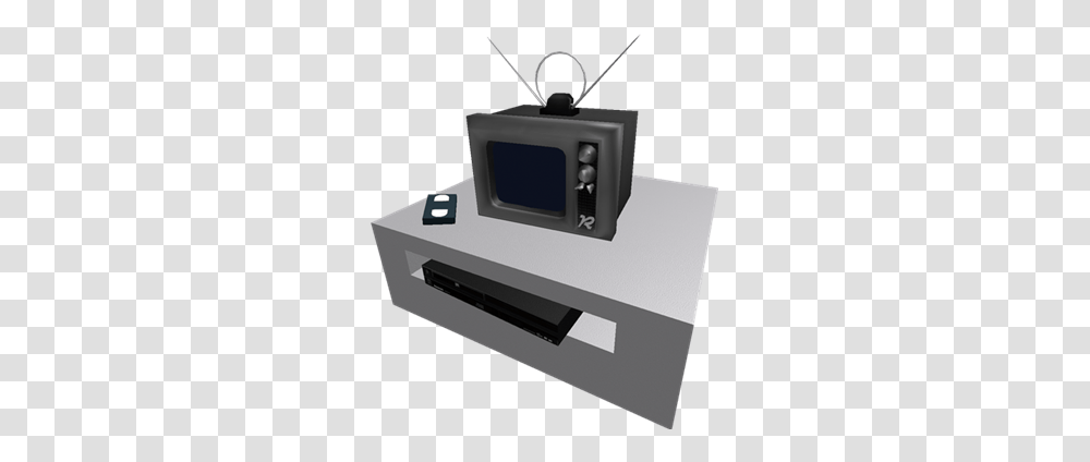 Tv With Vhs And Vcr Roblox Lcd Display, Electronics, Monitor, Screen, Table Transparent Png