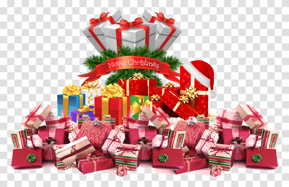 Twas The Night Before Christmas Presents Pile, Gift, Birthday Cake, Dessert, Food Transparent Png