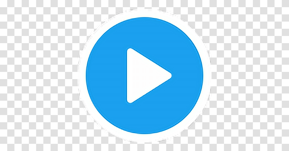 Tweeter Rec Video Sticker By Nguet'ti Watch Video Blue Icon, Triangle, Text, Symbol Transparent Png