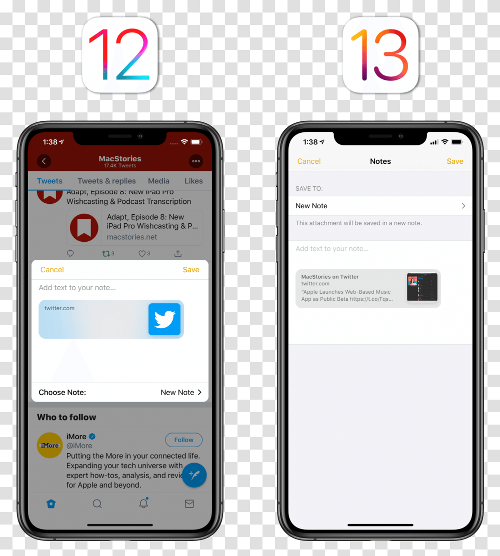 Tweets Properly Expand As Rich Links In Ios 13 S Notes Ios 13 Shortcuts App, Mobile Phone, Electronics, Cell Phone Transparent Png