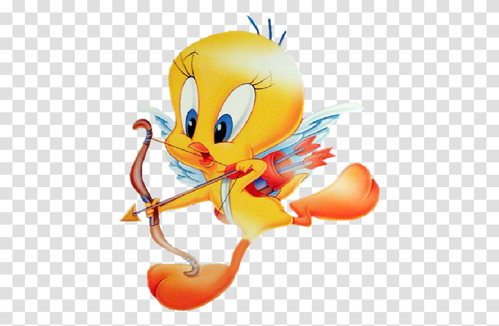 Tweety Bird Baby Disney Images Happy Valentines Day Tweety, Animal, Cupid Transparent Png