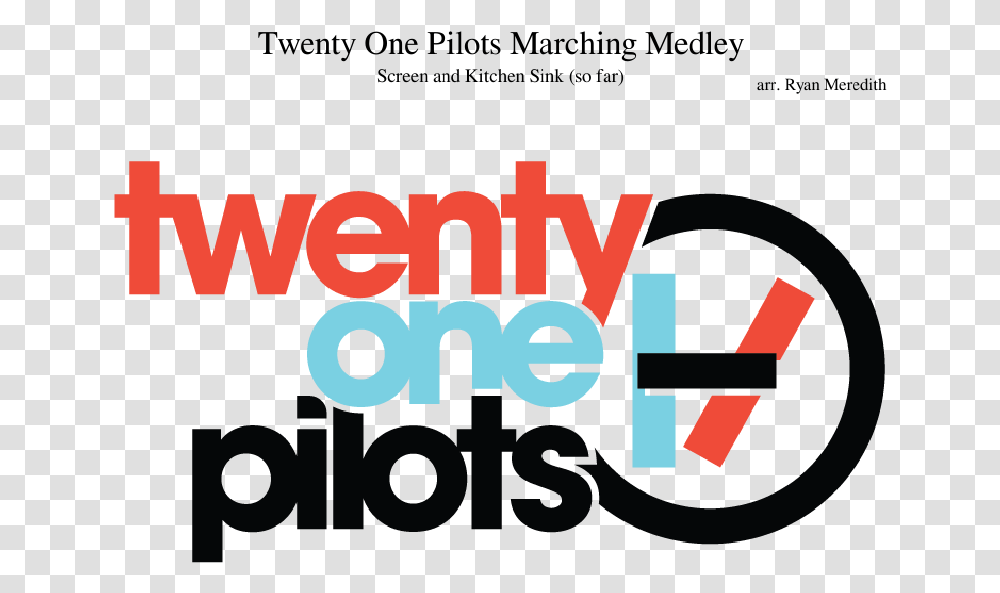 Twenty One Pilots Marching Medley Sheet Music Composed Graphic Design, Alphabet, Word Transparent Png