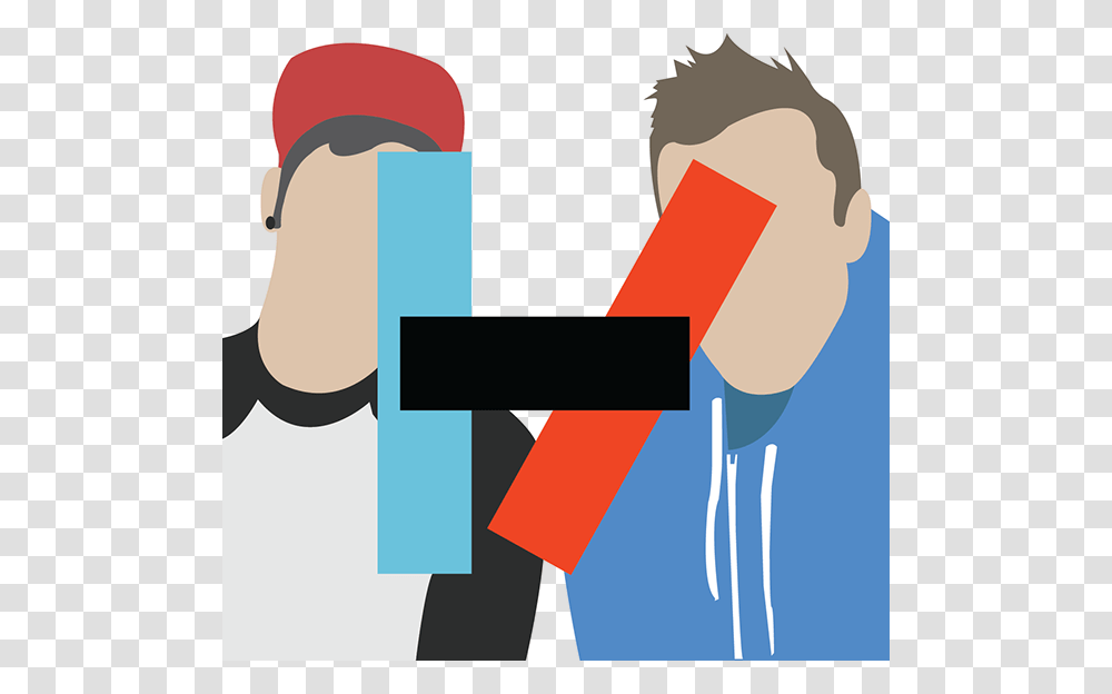 Twenty One Pilots Poster On Student Show, Cross, Face Transparent Png