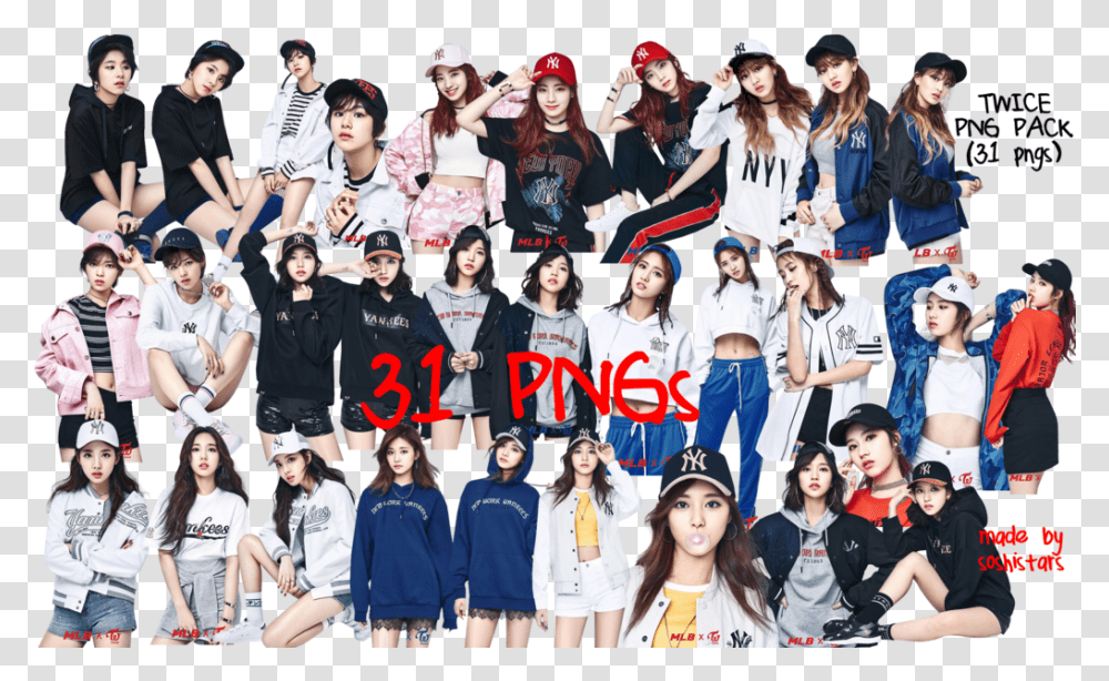 Twice Mlb Pack Mlb, Person, Clothing, People, Female Transparent Png